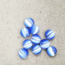 8MM ROUND CABOCHON CATS EYE LIGHT BLUE(10PCS/BAG)